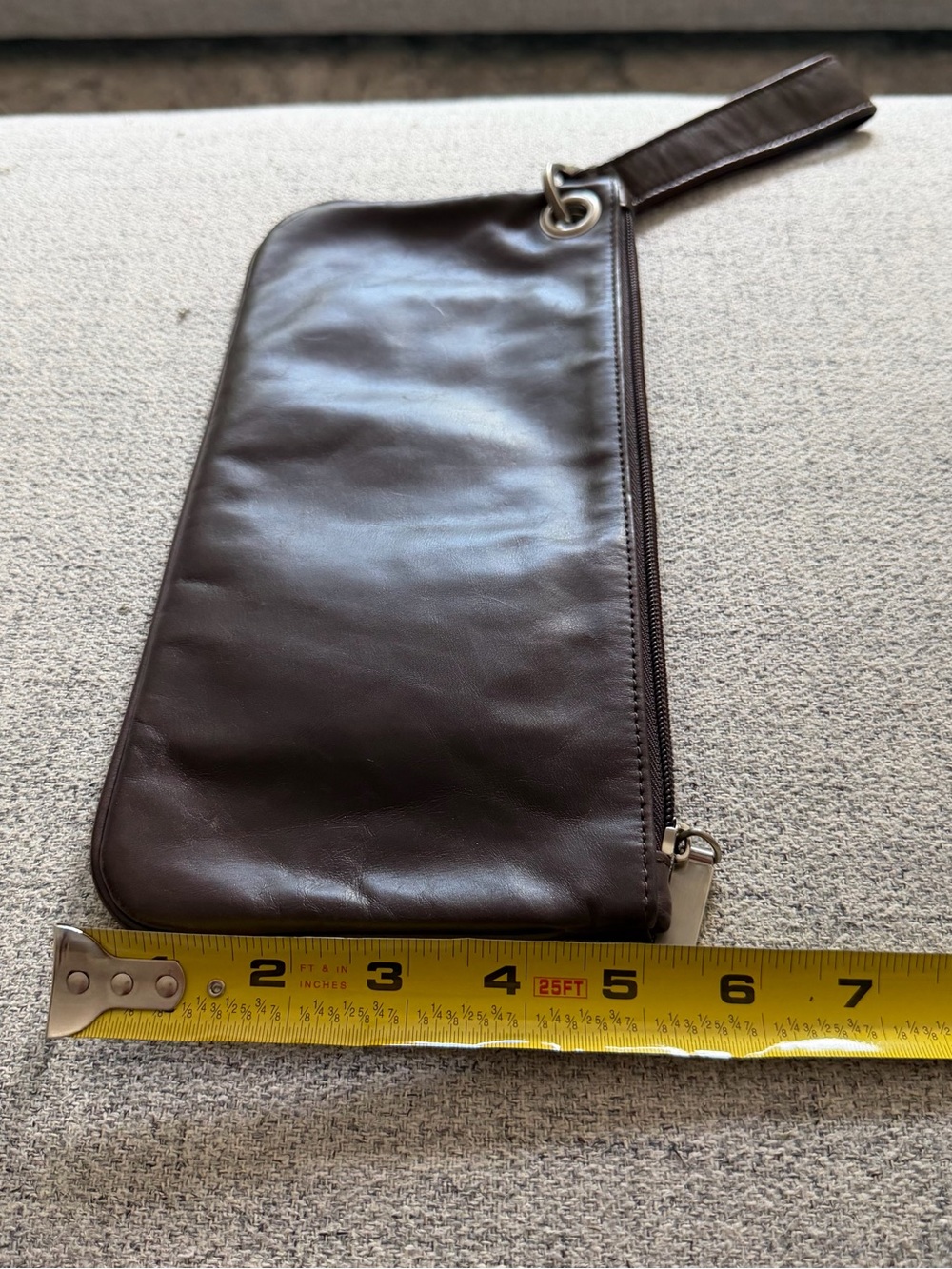 HOBO Dark Brown Leather Wristlet Pouch - Picture 6 of 6
